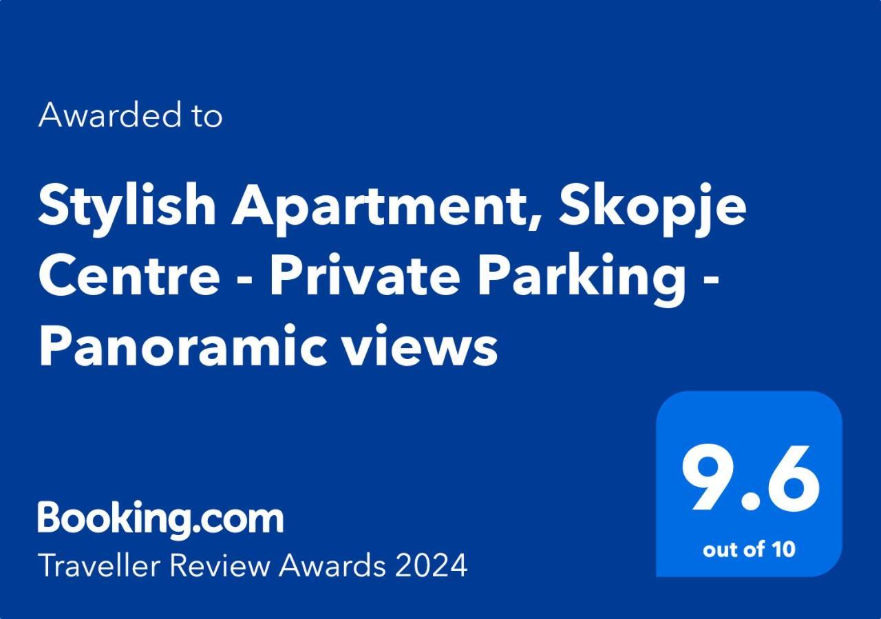 Stylish Apartment, Skopje Centre - Private Parking - Panoramic Views エクステリア 写真
